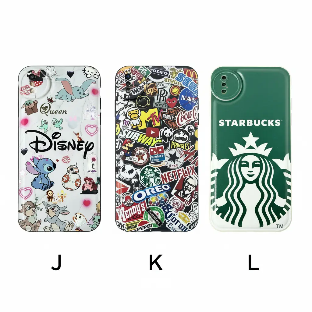 Forro iPhone XS Max de Silicone Diseños Varios J K L.webp