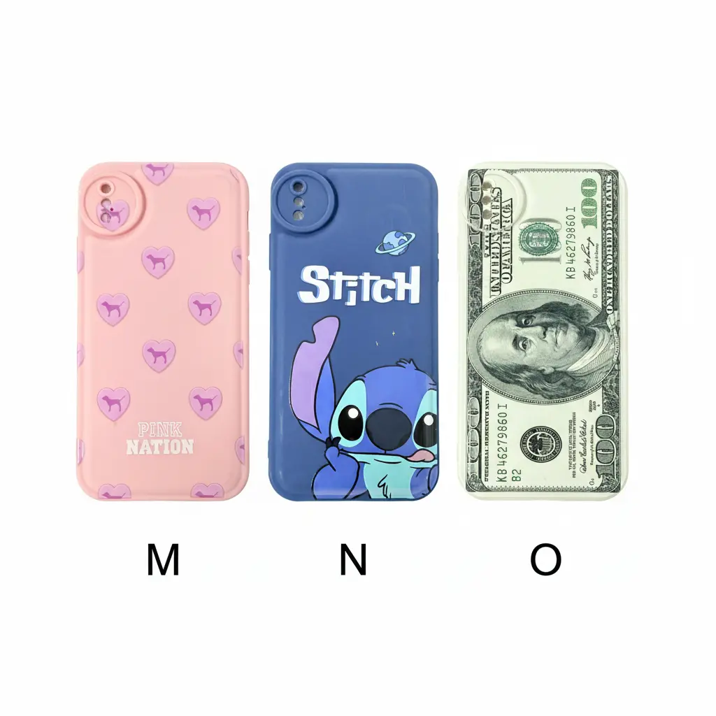 Forro iPhone XS Max de Silicone Diseños Varios M N O.webp