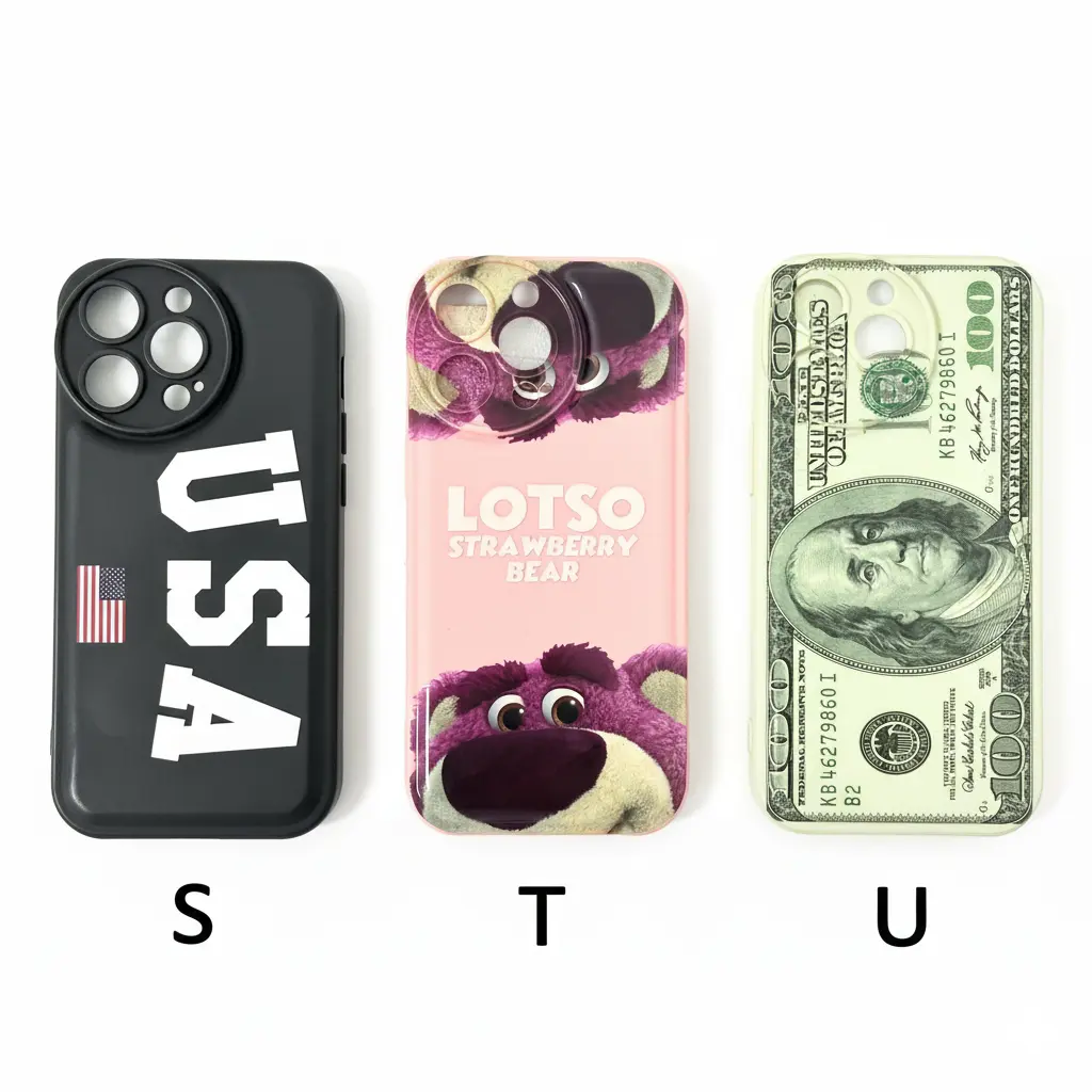 Forro iPhone 13 Pro de Silicone Diseños Varios S T U.webp