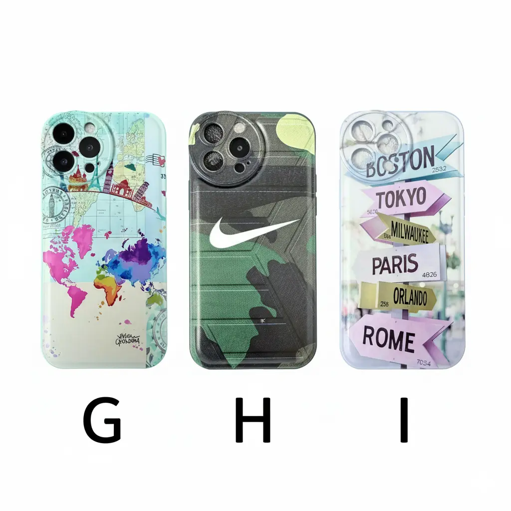Forro iPhone 13 Pro Max de Silicone Diseños Varios G H I.webp