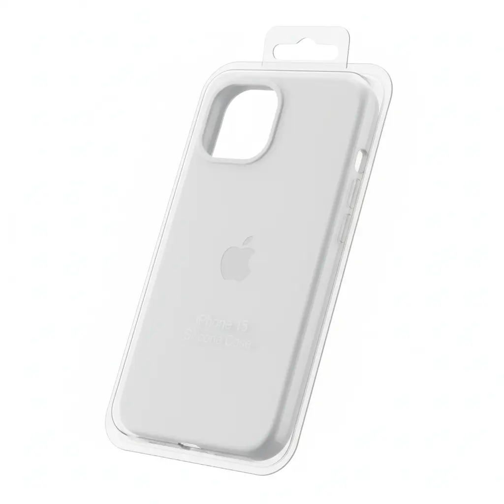 Forro iPhone 15 Silicone Case Blanca.webp