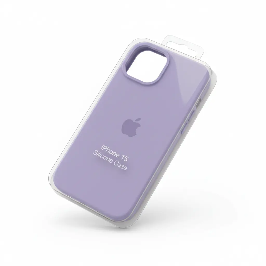 Forro iPhone 15 Silicone Case Lavanda.webp