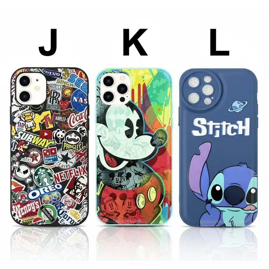 Forro iPhone 12 Pro de Silicone Diseños Varios J K L.webp