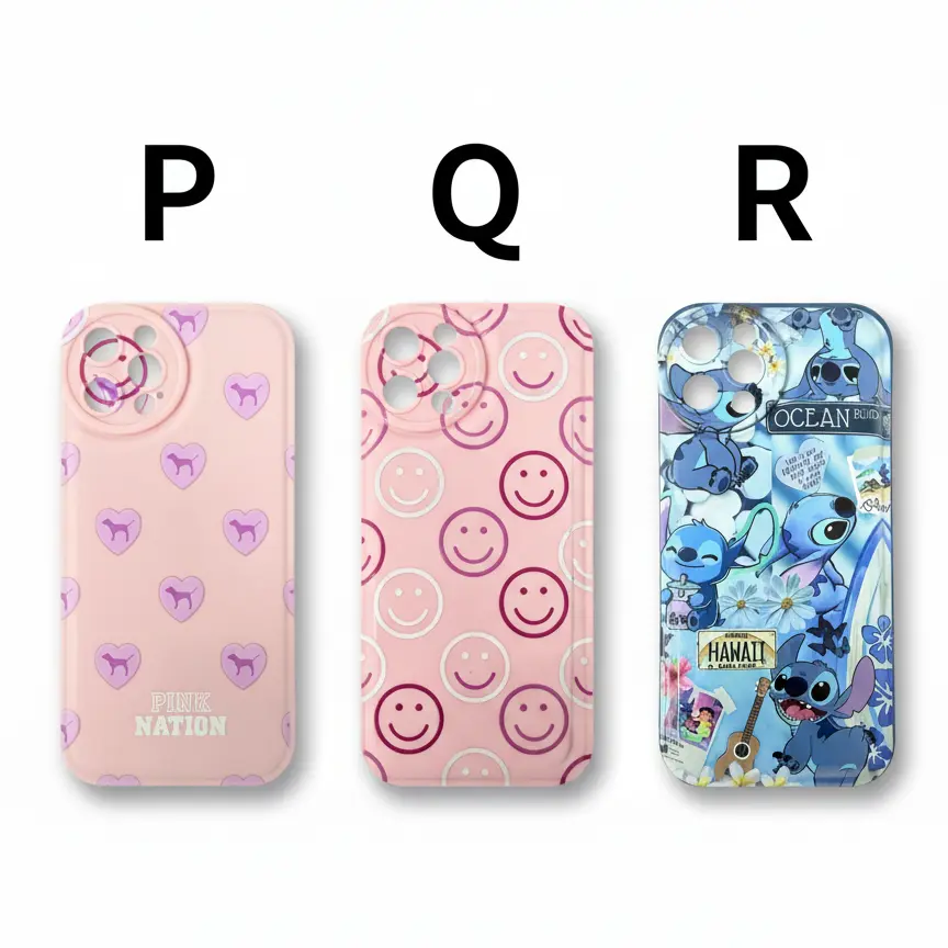Forro iPhone 12 Pro de Silicone Diseños Varios P Q R.webp