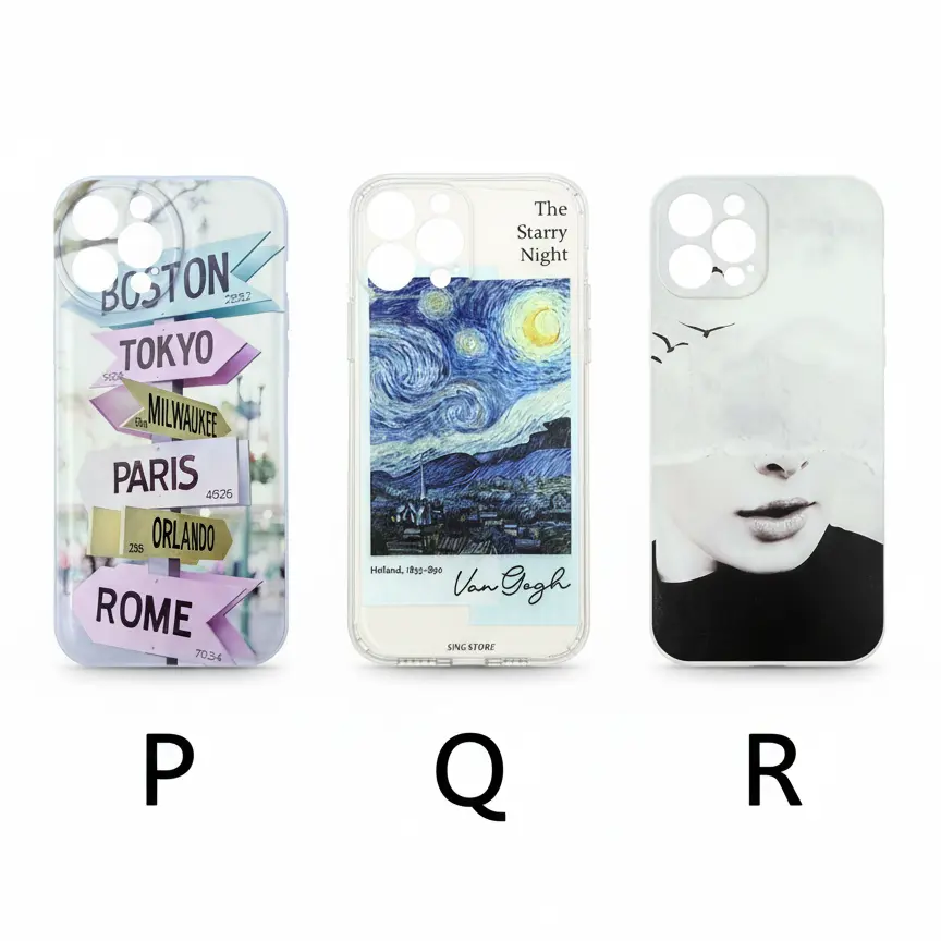 Forro iPhone 12 Pro Max de Silicone Diseños Varios P Q R.webp