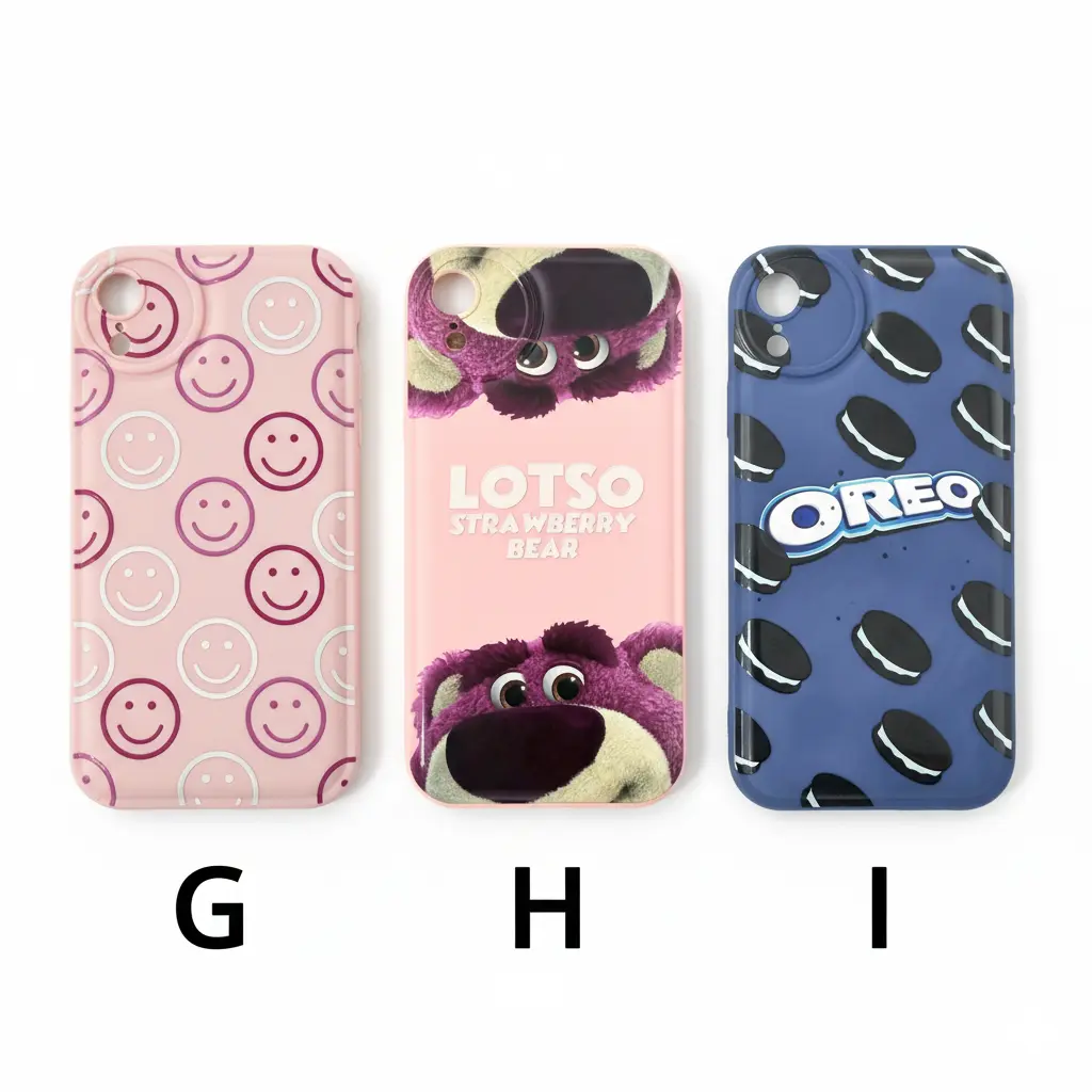 Forro iPhone XR de Silicone Diseños Varios G H I.webp