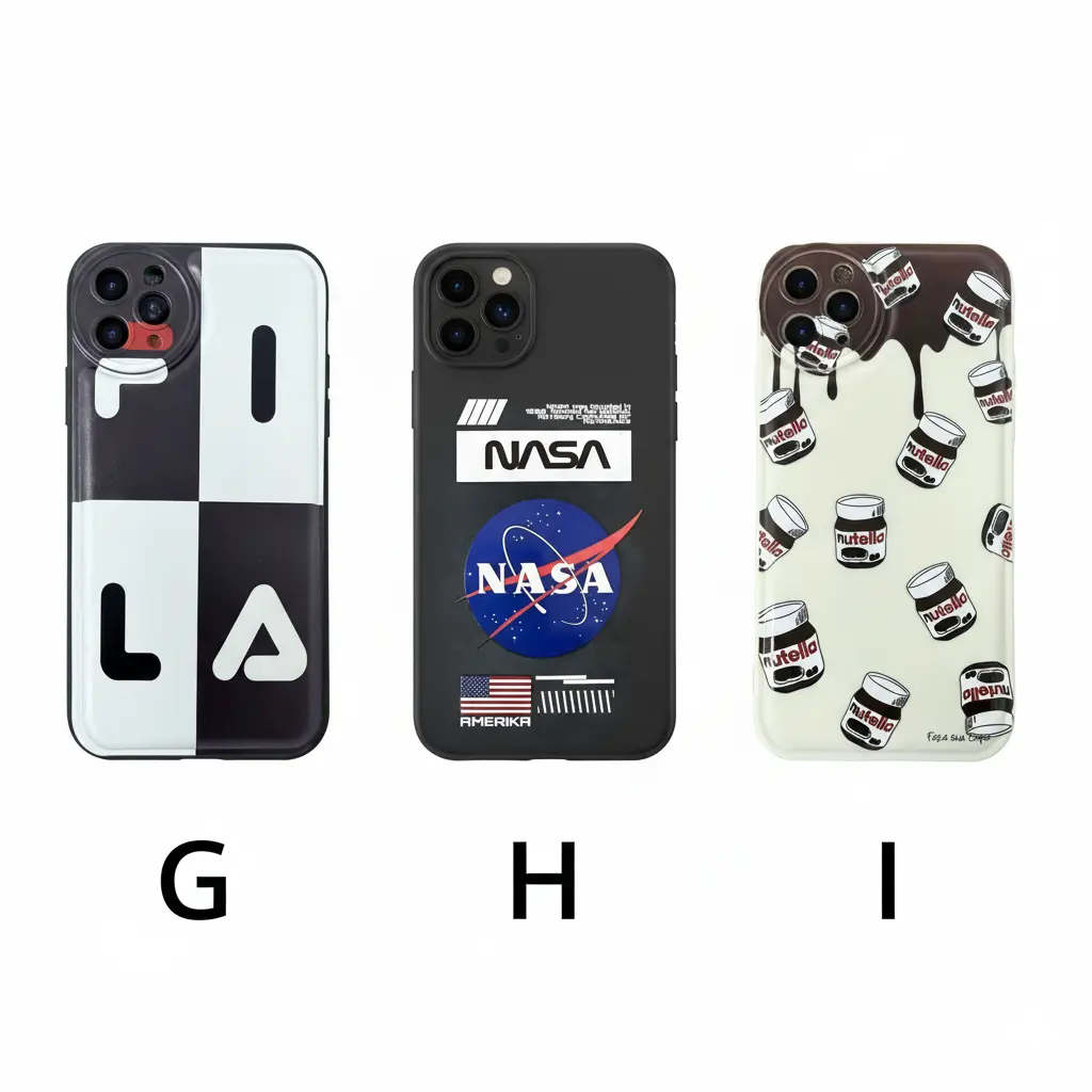 Forro iPhone 11 Pro Max de Silicone Diseños Varios G H I.webp