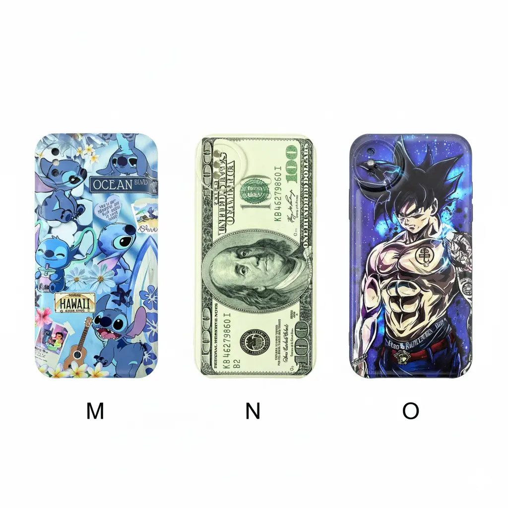 Forro iPhone X-Xs de Silicone Diseños Varios M N O.webp