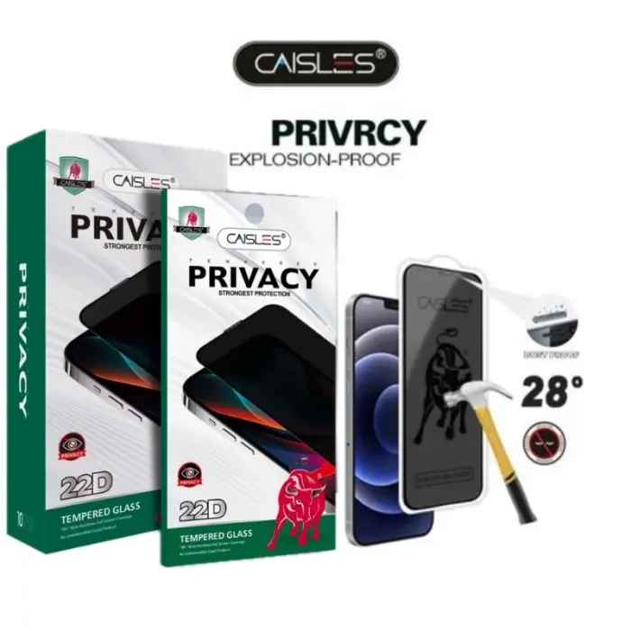 [pp025] Vidrio Templado Anti Espía para iPhone 16 Pro Max