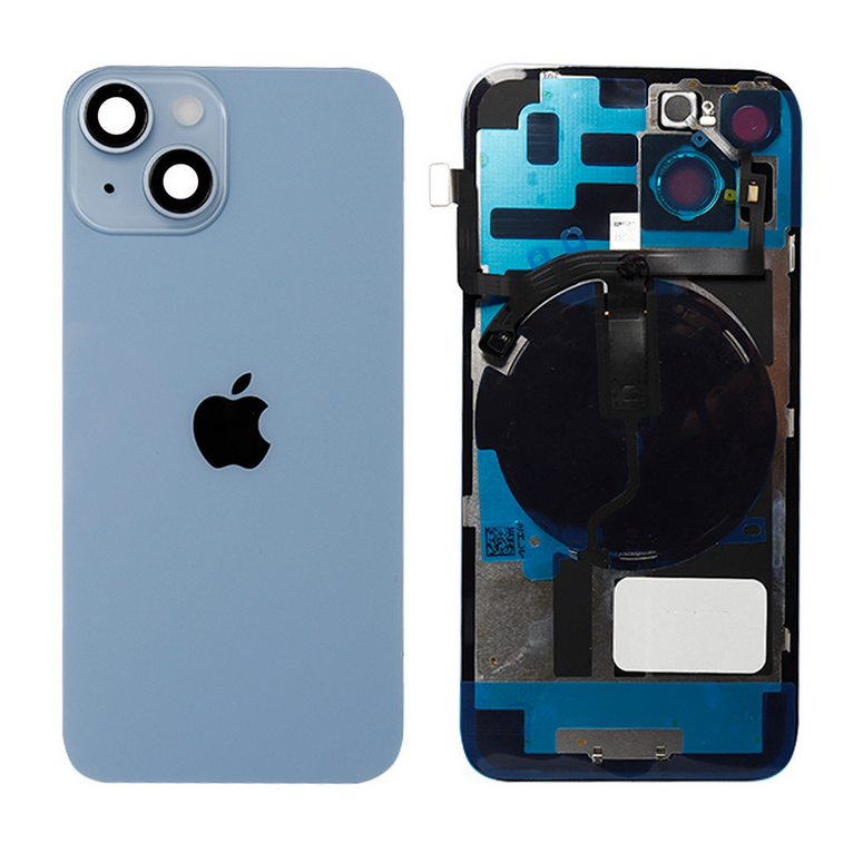 [itg002] Tapa con Ganchos y Lentes iPhone 14 Col Azul