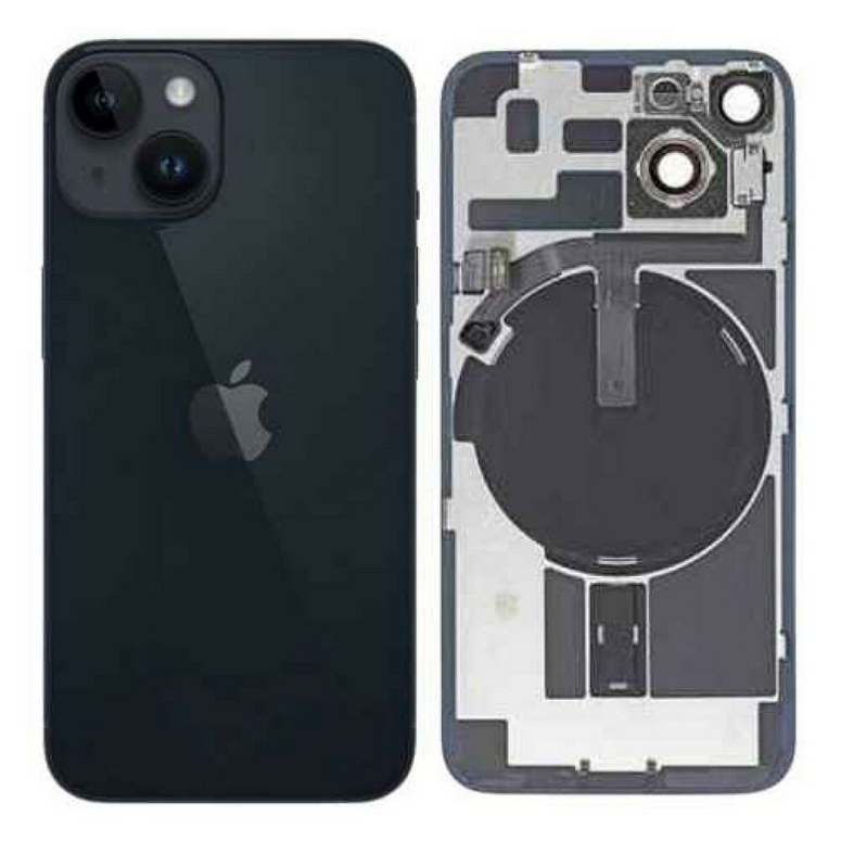 Tapa con Marco y Lentes iPhone 14 Medianoche