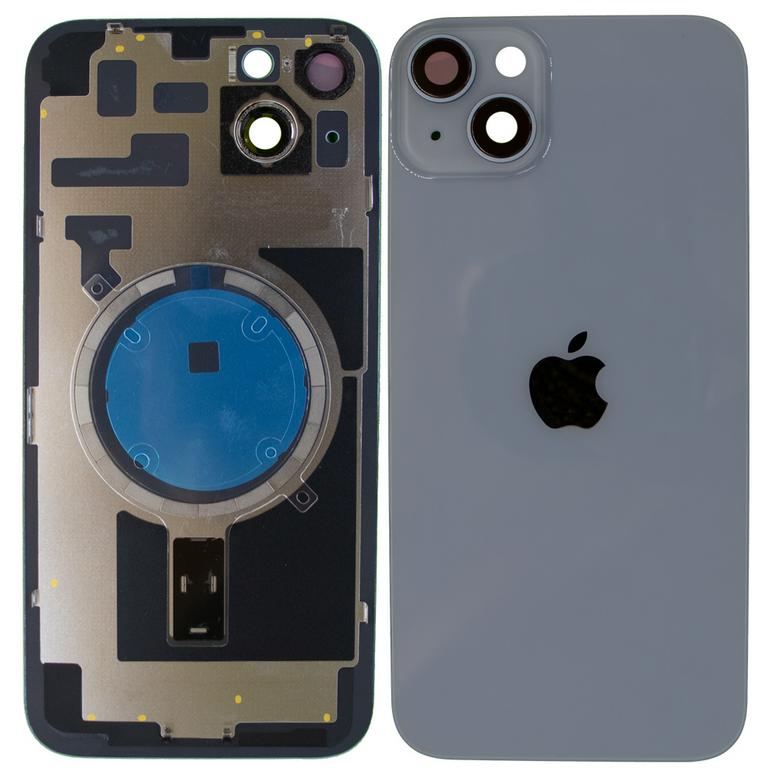 Tapa con Ganchos y Lentes iPhone 14 Plus Col Azul