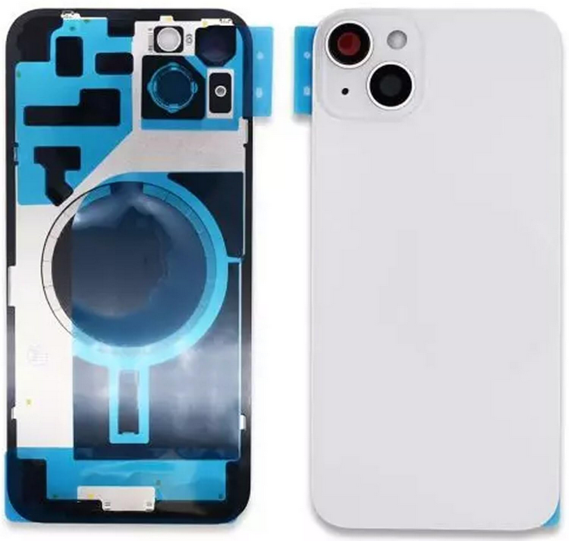 Tapa con Ganchos y Lentes iPhone 14 Plus Col Blanco Estelar