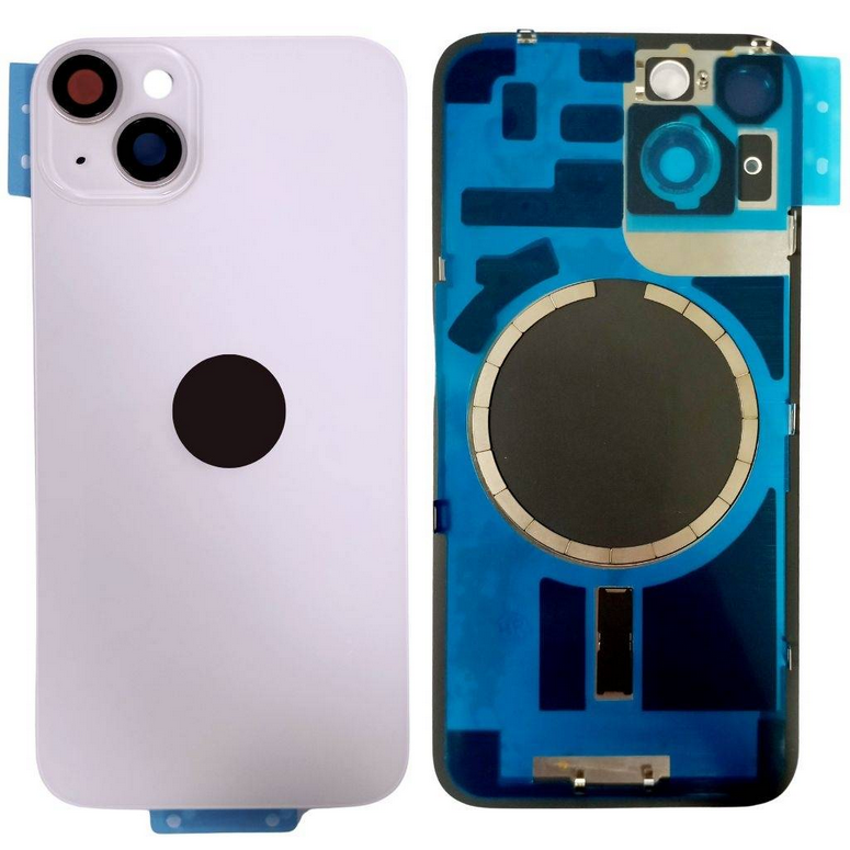 Tapa con Ganchos y Lentes iPhone 14 Plus Col Morado