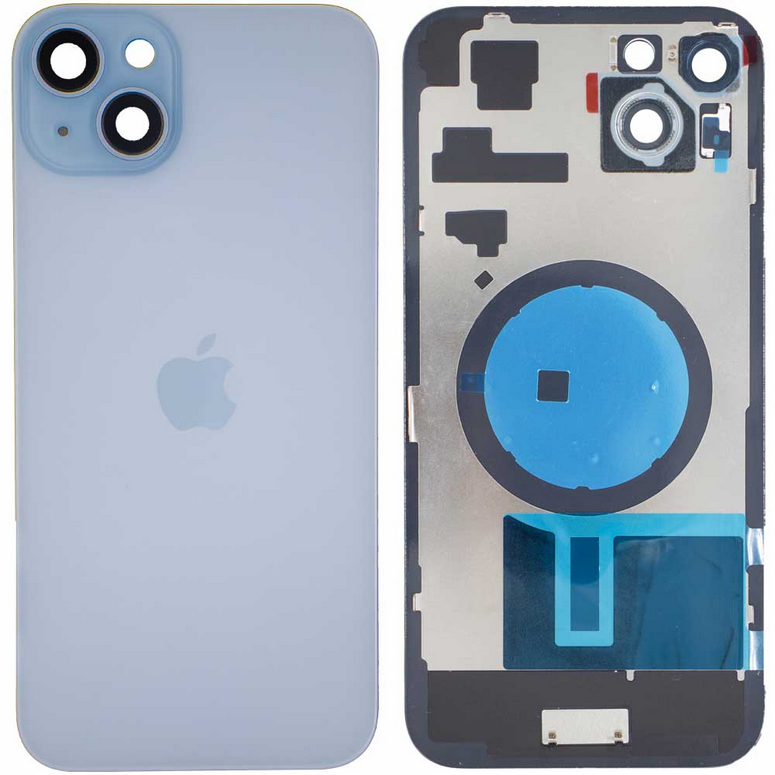 Tapa con Ganchos y Lentes iPhone 15 Plus Col Azul