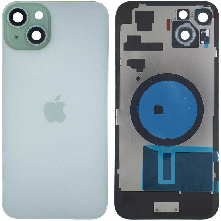 [itg030] Tapa con Ganchos y Lentes iPhone 15 Col Verde