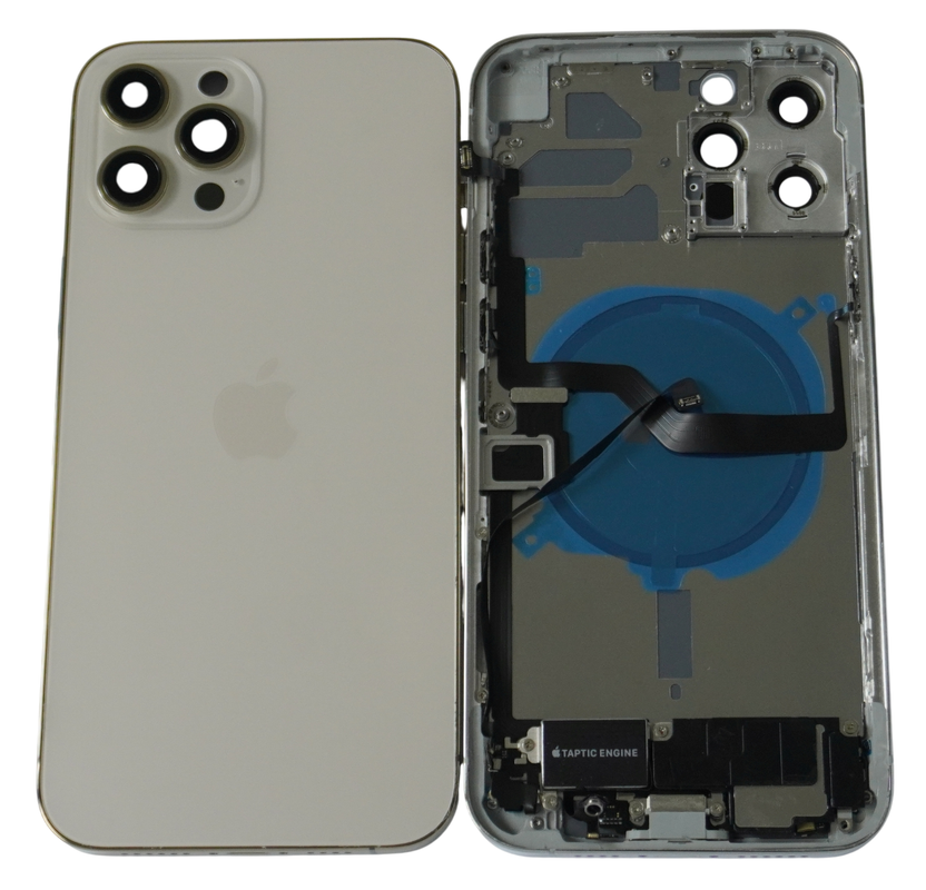 [icar003] Chasis Carcasa con bandeja Sim para iPhone 12 Pro Max (Dorado)