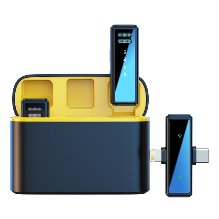 [av013] Microfono Lavalier J88 Estuche Cargador Tipo C- Lightning