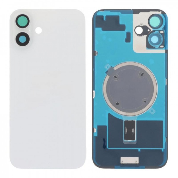 Tapa con Ganchos y Lentes iPhone 16 Col Blanco