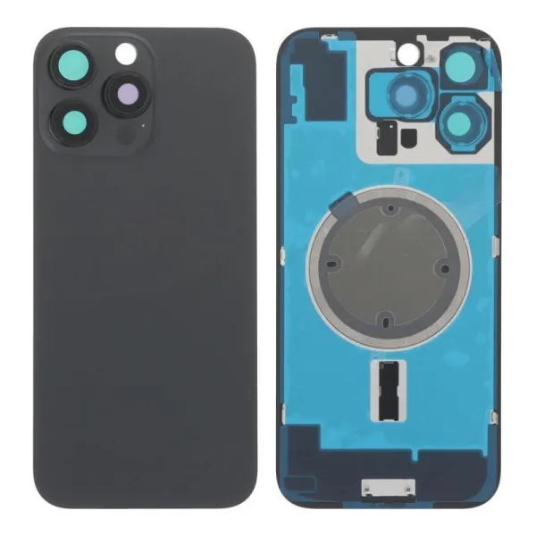 Tapa con Ganchos y Lentes iPhone 16 Pro Col Titanio Negro