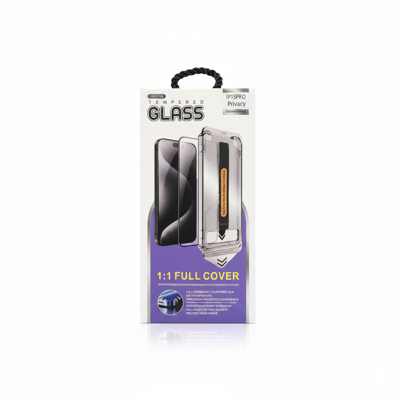 Protector Antiespia Vidrio Temp. + Instal. iPhone 15 Pro