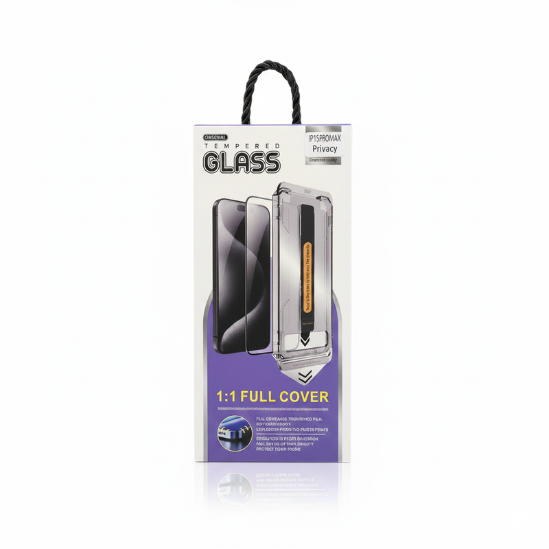 Protector Antiespia Vidrio Temp. + Instal. iPhone 15 Pro Max