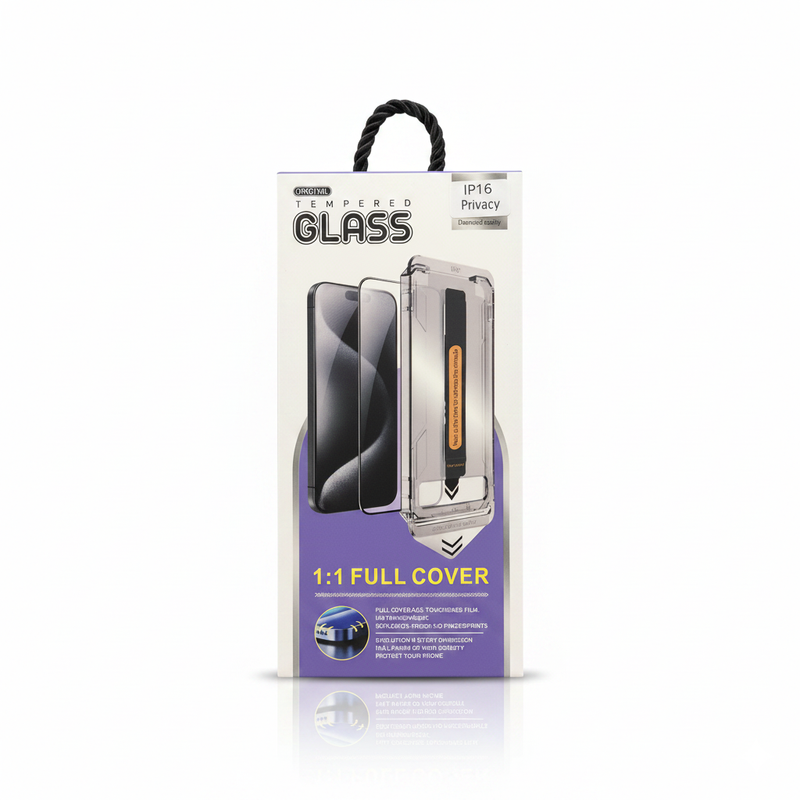 Protector Antiespia Vidrio Temp. + Instal. iPhone 16