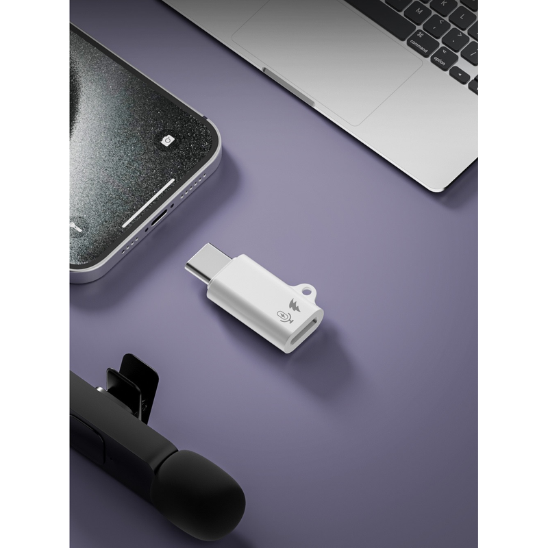 Adaptador USB Tipo C Macho  Lightning Hembra Mic-Aud-Carga
