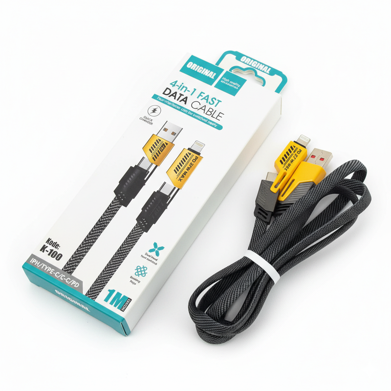Cable K-100 multipuntas [Tipo A-C] - [Tipo C-Iph] 1m 65W