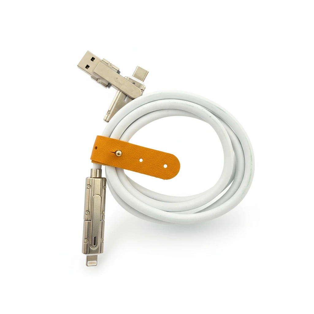 [cab015] Cable Macaroon multipuntas Silicone Tipo A-C / Tipo C-Iph 1m