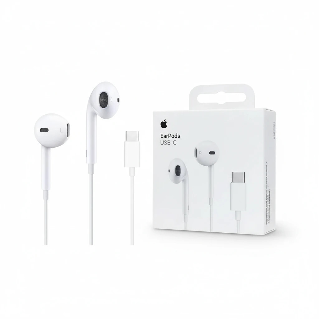 Audifono EarPods Blanco Conector USB-C A3046 Chip MFI