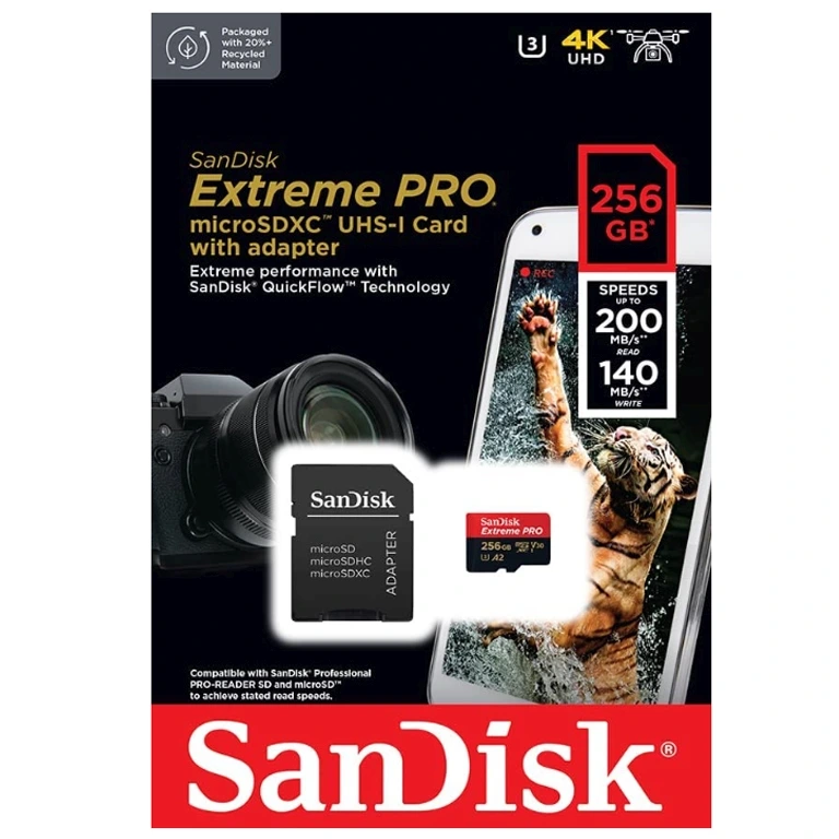 [alm007] Memoria Sandisk Extreme Pro Micro SD XC 256Gb V30 200MB/s
