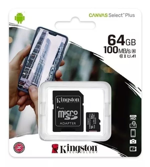 [alm004] Memoria Kingston Micro Sd 64Gb Clase 10 100Mb/s