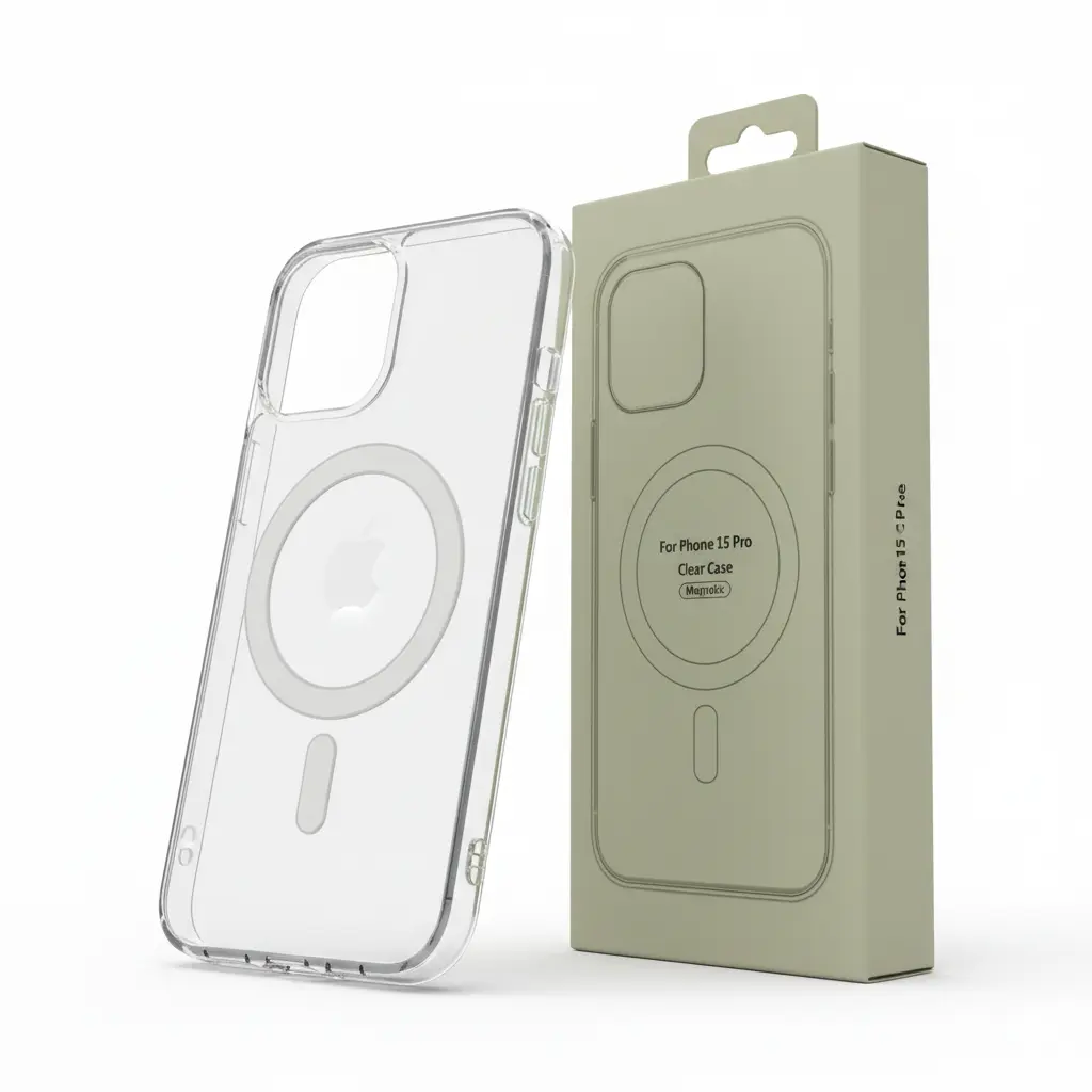 Forro iPhone 15 Pro Clear Case Magnetic