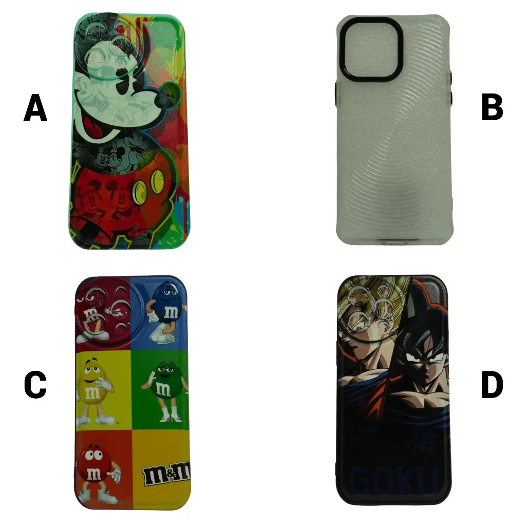 [for034] Forro iPhone 14 Pro Max de Silicone Diseños Varios