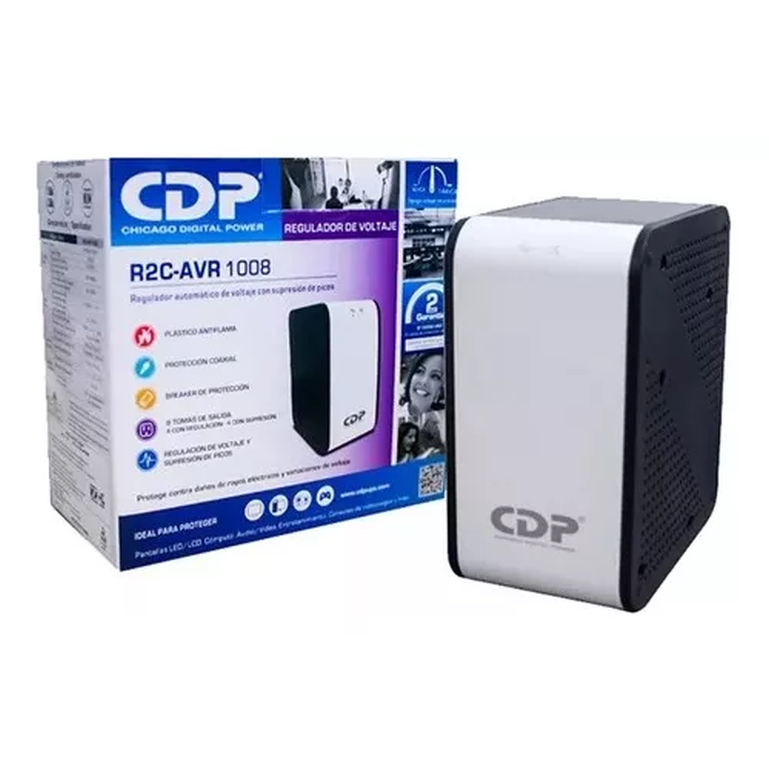 Regulador De Voltaje CDP 1000Va 500W 8 Tomas
