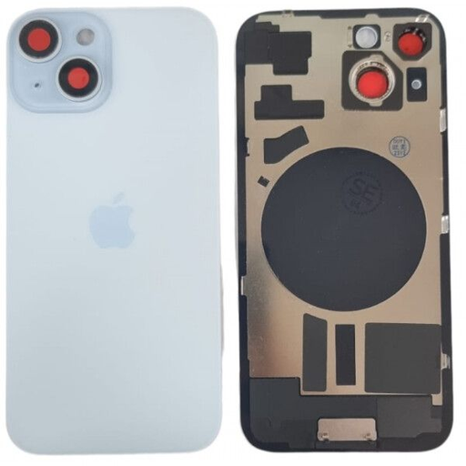 [itg014] Tapa con Marco y Lentes iPhone 15 Azul