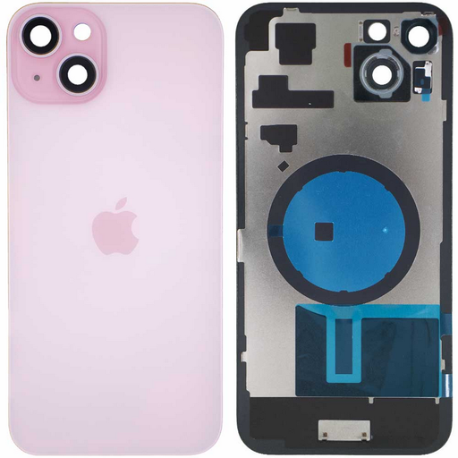 [itg019] Tapa con Marco y Lentes iPhone 15 Plus Rosa