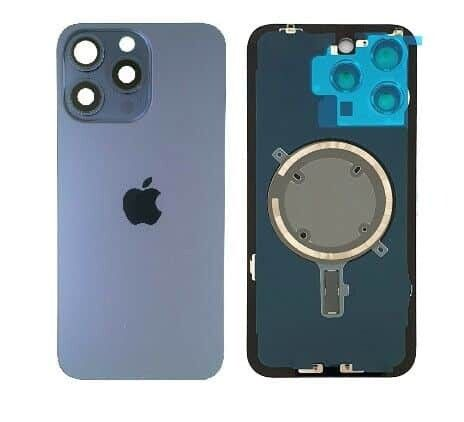 [itg023] Tapa con Marco y Lentes iPhone 15 Pro Max Azul