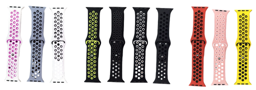 [rcp015] Correa de Apple Watch Silicon Perforado 2 Color 38/40/41 mm