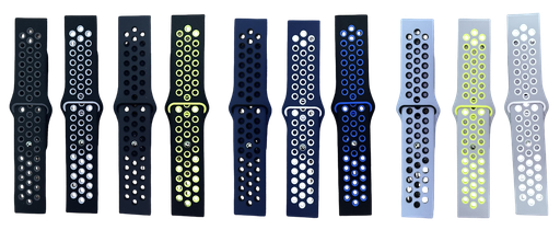 [rcp025] Correa de Smartwatch de Silicon Perforado 2 Colores 22mm